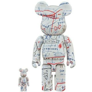 Medicom Be@rbrick Jean - Michel Basquiat 2 100 400 Bearbrick Figure Set