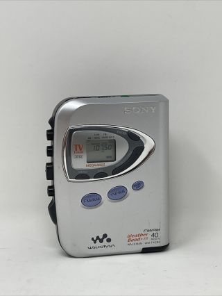 Vintage Sony Walkman Wm - Fx290w Walkman Am/fm Radio Weather Band Cassette Player