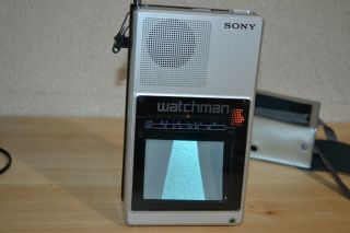 Vintage Sony FD - 40A Watchman Portable AM/FM Stereo Receiver and 2