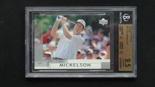 2002 Upper Deck Golf Silver Phil Mickelson Rookie Rc 41 Bgs 9.  5 Gem Sp