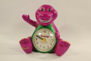 Vintage Barney The Dinosaur Clock 1990s