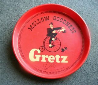 Vintage Gretz Beer Bar Tray - William Gretz Brewery Sign Philadelphia Pa