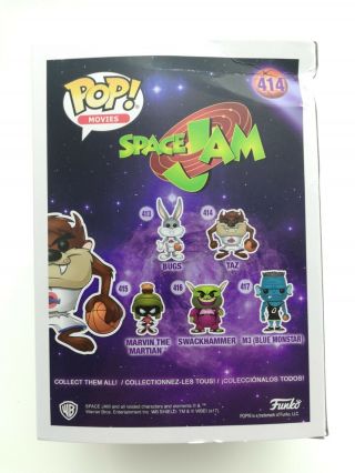 Funko Pop Movies: TAZ Space Jam 414 (Limited Edition CHASE) w/ Box 3
