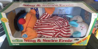 Vintage Sesame Street Tyco Sing & Snore Ernie In Package 1997