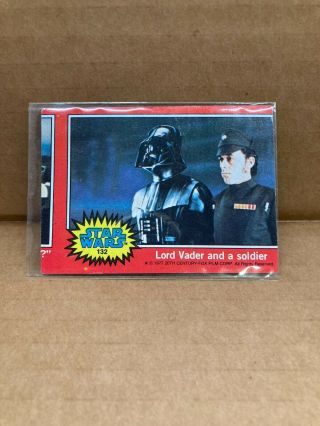 Vintage 1977 Star Wars Trading Card Rare Mis - Cut 132 Lord Vader