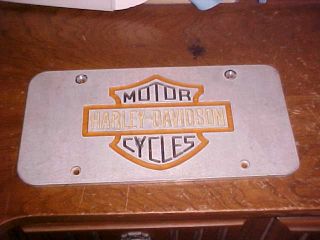 Vintage Cast Aluminum License Plate For Harley Davidson Motorcycles -