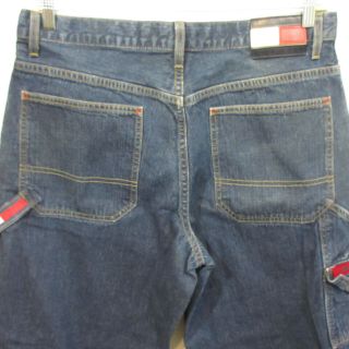 Vtg 90s Tommy Hilfiger Blue Jeans Straight Leg Carpenter Denim Mens 34x32