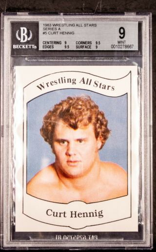 1983 Wrestling All Stars Curt Hennig 5 Bgs 9 Series A