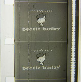 Vtg 1960 16mm B,  W Sound Film Cartoon Beetle Bailey Bye Young Lovers King Feature