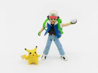 Ash Ketchum & Pikachu Pokemon Deluxe Trainers Figure - Hasbro Nintendo 2000