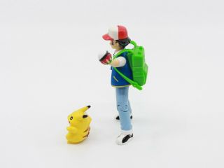 ASH KETCHUM & PIKACHU Pokemon Deluxe Trainers Figure - Hasbro Nintendo 2000 2