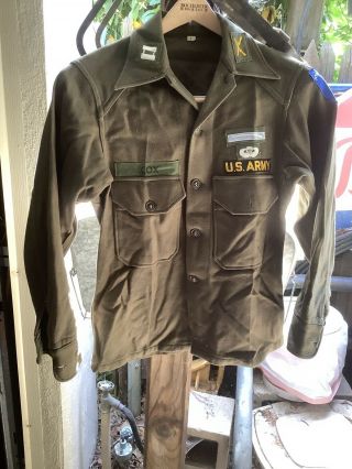 Vintage Army Wool Shirt/jacket Uniform Men’s Small