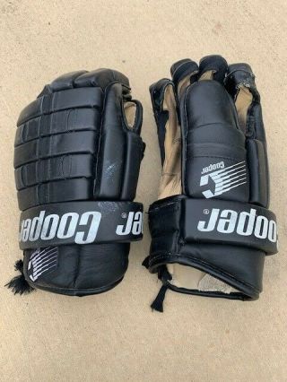 Vintage Cooper Sc Pro Hockey Gloves Black / Adult Large/ 15”
