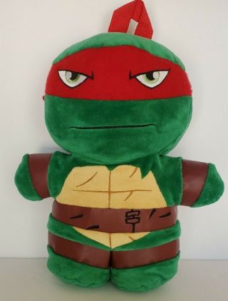 Tmnt Raphael Plush Backpack Nickelodeon 2014 Teenage Mutant Ninja Turtles 14”