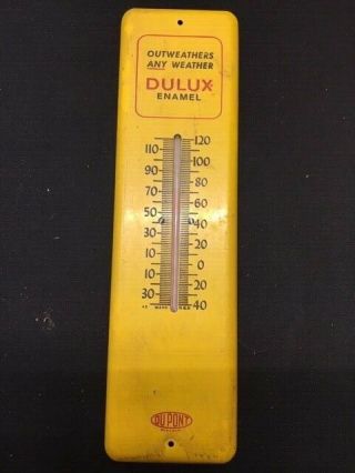 Vintage Dupont Automotive Paint Advertisement Thermometer