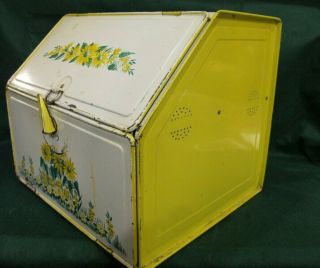 Vintage Antique Kitchen Metal Bread Box 1950 