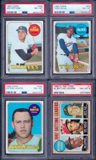 Psa 8 1968 Opc O - Pee - Chee By Topps 1 1967 Batting Leaders Roberto Clemente Tuff