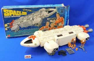 Vintage 1976 Space:1999 Eagle 1 Spaceship With Figures,  Accessories,  Box Mattel