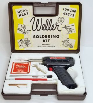 Vintage Weller Model 8200 Soldering Gun 100/140 Watts W/original Accessories