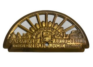 Vintage Farmers Insurance License Plate Topper
