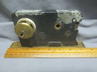 Big Old Vtg/antique Corbin Entry Door Mortise Lock Cylinder Hardware No Key