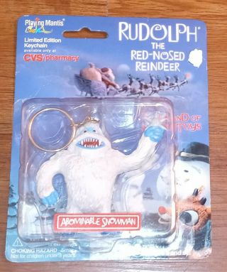 Rudolph Red Nose Reindeer Abominable Snowman Keychain Figure Cvs Limited Edition