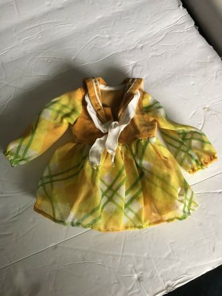 Vintage Crissy’s Cousin Velvets Tagged Yellow Plaid Dress