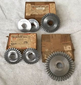 Vintage Thurston Mfg.  Hss Slitting Saws In Boxes & Papers