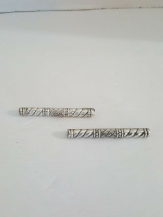 Vintage Brighton Hair Jewelry Silver Tone Bobby Pins Clips Scroll Signed 80 