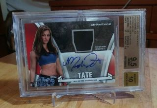 2013 Topps Ufc Miesha Tate Auto Strikeforce Debut Mma Graded Cards Bgs 9.  5