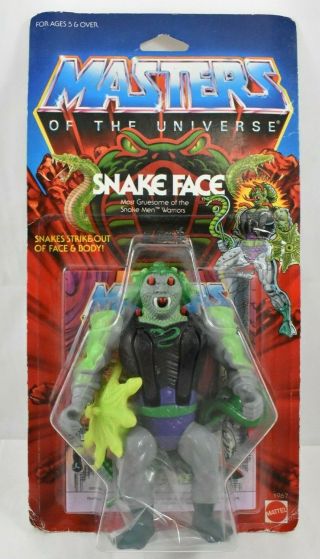 Masters Of The Universe Snake Face Action Figure 1967 Mattel 1986