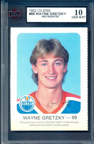 1982 Oilers Red Rooster Hockey 99 Wayne Gretzky Ksa 10 Gem - Edmonton Card