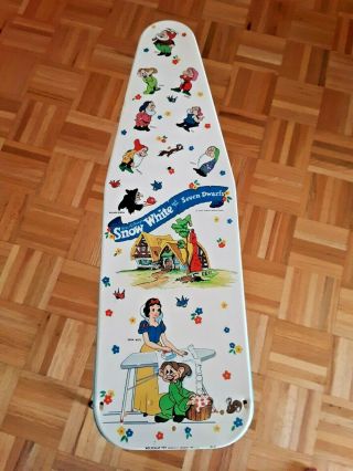 Vtg Lithograph Metal Snow White Disney Ironing Board Toy