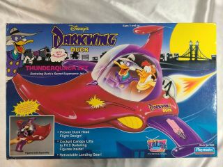 1991 Disney Darkwing Duck Thunderquack Jet Playmates Toys Rare Nr