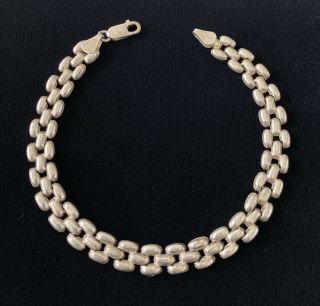 Vintage Designer Otc Italy Sterling Silver Unique Link Bracelet 8.  25”