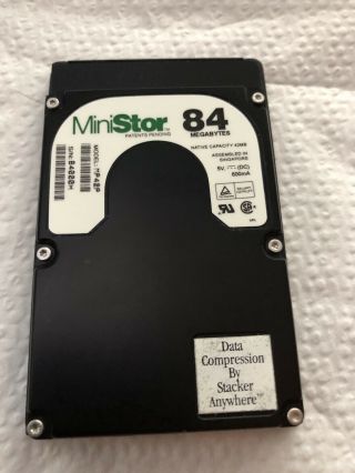 Ministor Pcmcia Hard Disk Drive 84mb Hdd Card - Vintage