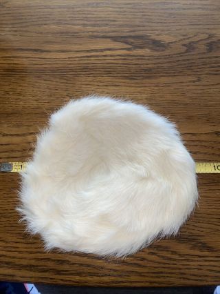 Vintage 1950s Rabbit Fur Hat Tam Beret White/off White Child’s Size