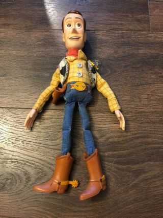 Not Disney Pixar Toy Story Pull String Woody Talking Doll Andy On Boot