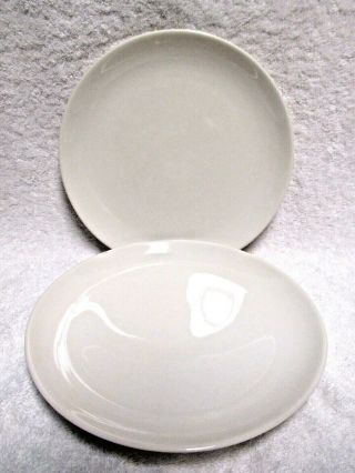 Iroquois Russel Wright Casual White Dinner Plates 10 1/8 " Vintage Usa Set Of 2