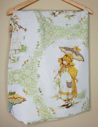 Vintage American Greeting Holly Hobbie Double Fitted Sheet Springmaid Marvelaire