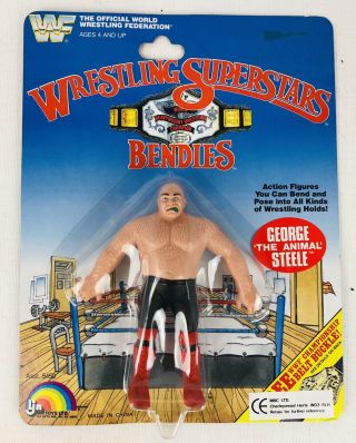 1985 Wwf Wrestling Superstars Bendies George The Animal Steele Ljn Rare