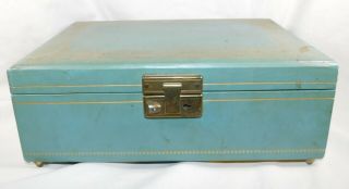 Vintage Mele Jewelry Box 2 Tier Velvet Interior Thorens Music Box,  " Because "