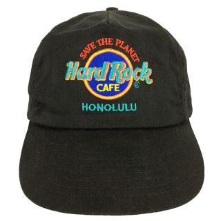 Vtg Hard Rock Cafe Honolulu Hawaii Cap Made Usa Snap Back Trucker Baseball Hat