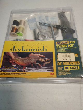Vintage Skykomish Deluxe Fly Tying Kit Fishing Vise Tool Incomplete