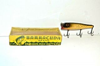 Vintage Barracuda Brand Darter Wood Fishing Lure