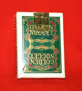 Vintage Golden Nugget Hotel And Casino Playing Cards Las Vegas Green
