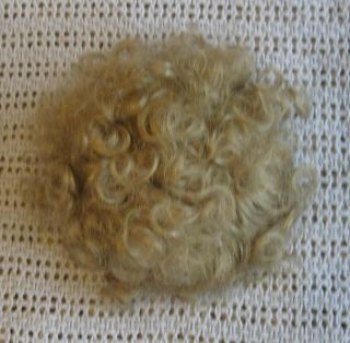 Vintage Doll Wig Mohair Blonde Short Hair