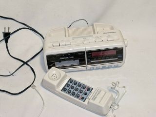 Vintage Soundesign Am/fm Clock Radio Cassette Player Phone &