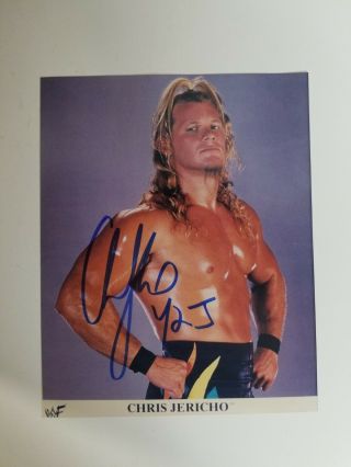 Vintage Chris Jericho Autograph Signed Wwe Wwf Aew Japan Wrestling 8x10