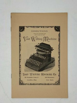Set Of 3 Manuals Vintage Typewriters Chicago,  Yost,  Remington Reprints